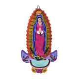 Virgen pared - stoup with the image of the Virgin of Guadalupe