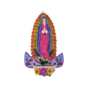 Virgen pared - stoup with the image of the Virgin of Guadalupe