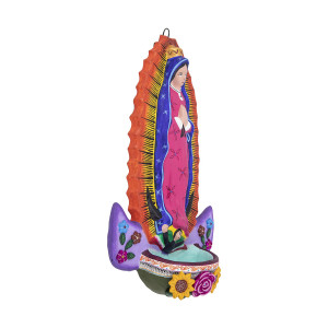 Virgen pared - stoup with the image of the Virgin of Guadalupe