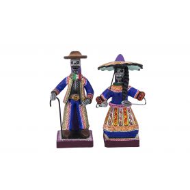 Matrimonio - man and woman - handicraft Mexico - height 13 cm