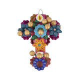 Cruz con flores - symbol of the cross - handicraft from Mexico
