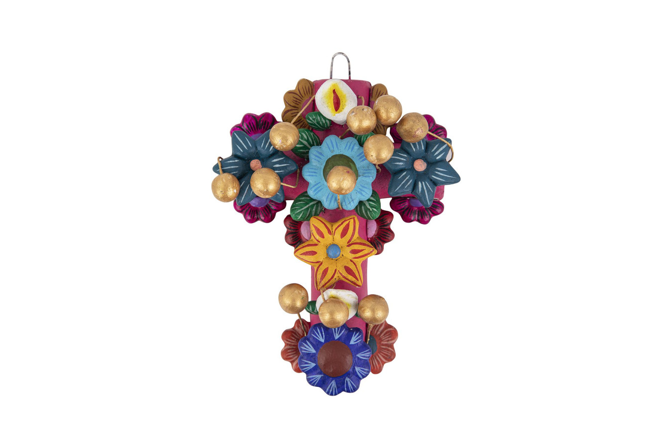 Cruz con flores - symbol of the cross - handicraft from Mexico