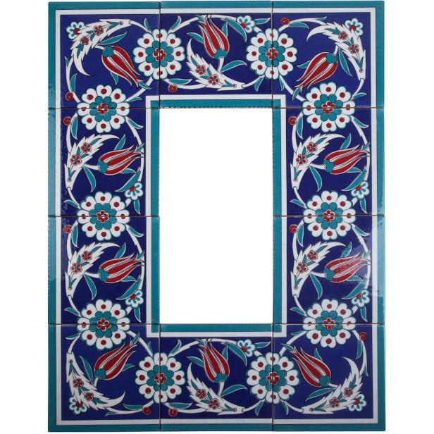 Khmer - border iznik ceramic plate