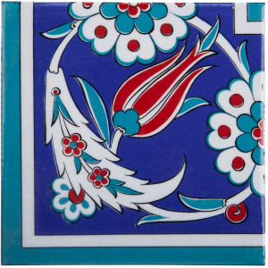 Khmer - border iznik ceramic plate