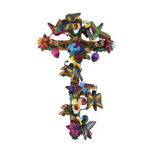 Cruz Mariposa - symbol of the cross - handicraft from Mexico