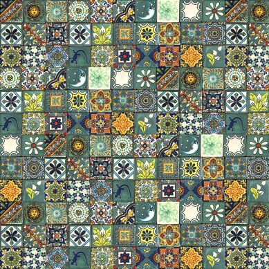 Verdicino - small Mexican tiles 5x5 - 120 pieces