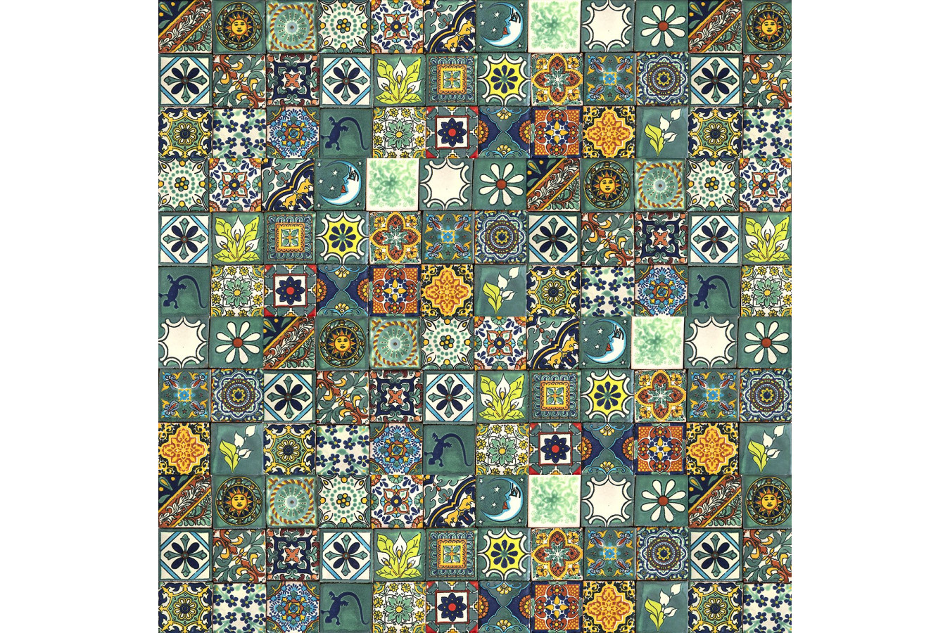 Verdicino - small Mexican tiles 5x5 - 120 pieces