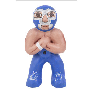 Blue demon - figure of a wrestling fighter from Mexico