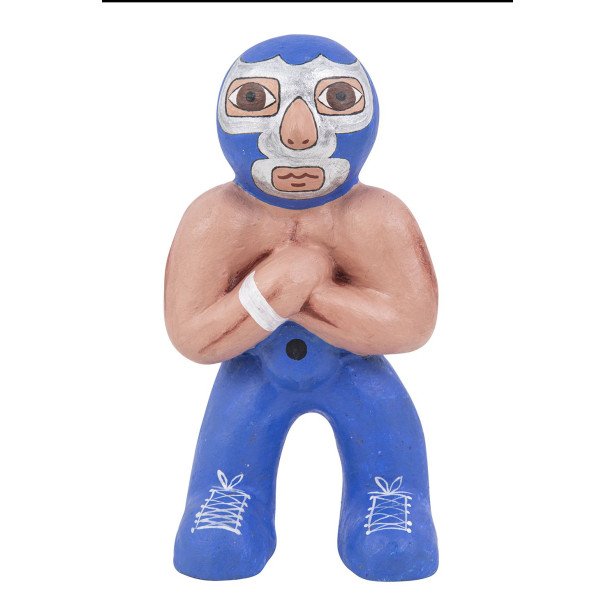 Blue demon - figure of a wrestling fighter from Mexico