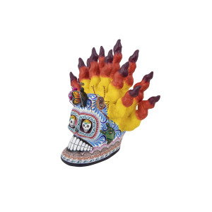 Cráneo flamas con bicho - skull on fire from Mexico