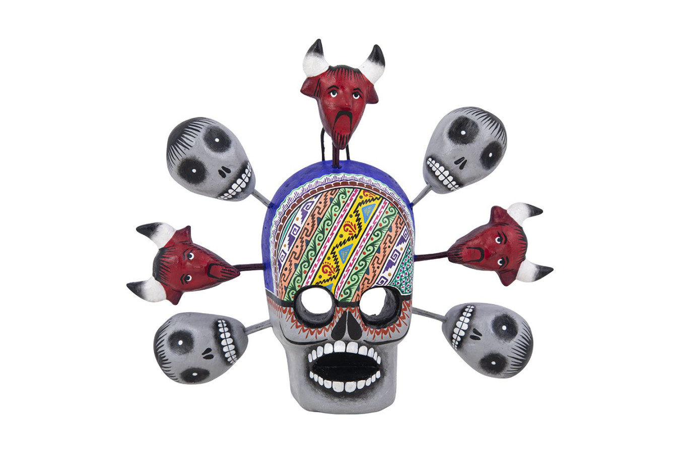 Cabeza diablo y muerto - handicraft from Mexico
