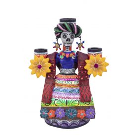 Candelero Frida - candle holder from Mexico - height 21 cm