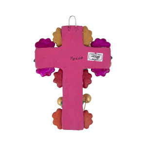 Cruz con flores - symbol of the cross - handicraft from Mexico