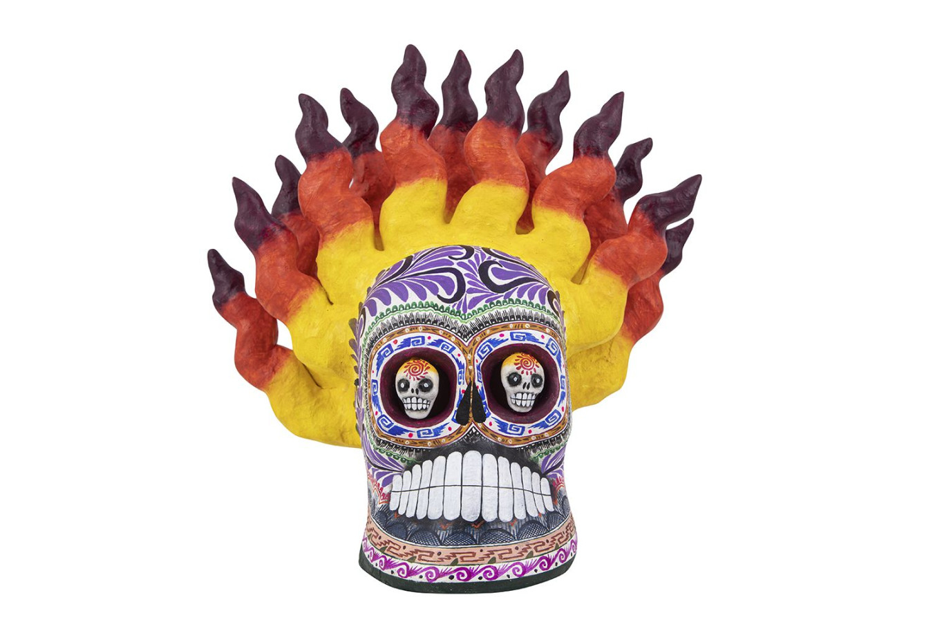 Craneo con flamas - skull on fire from Mexico