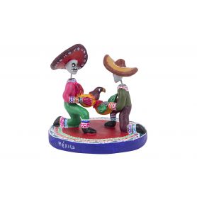 Galleros - cockfight - popular art from Mexico - height 6 cm
