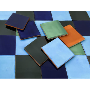 Malaquita - patchwork of single-colour tiles - 90 pcs, 1 m2