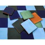 Malaquita - patchwork of single-colour tiles - 90 pcs, 1 m2