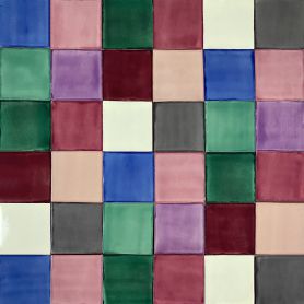 Ciruela - Patchwork of single-color tiles - 90 pcs, 1 m2