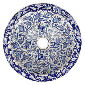 Ebru – iznik ceramic countertop washbasin