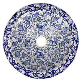 Ebru - Iznik ceramic countertop washbasin