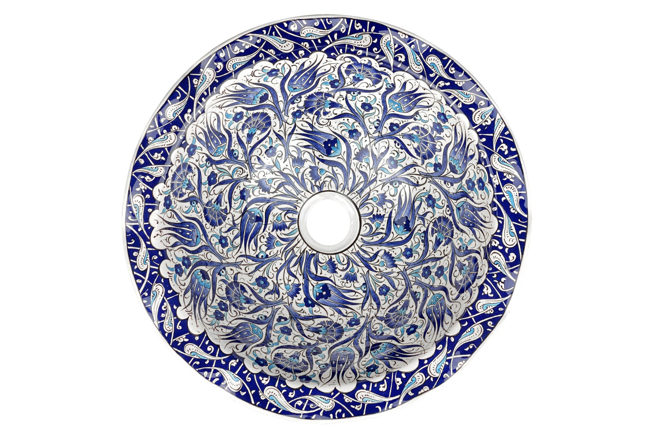 Ebru – iznik ceramic countertop washbasin