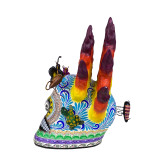 Cráneo flamas con bicho - skull on fire from Mexico