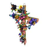 Cruz Mariposa - symbol of the cross - handicraft from Mexico