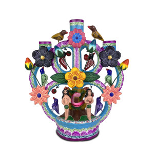 Árbol de la vida no.1 - tree of life candle holder from mexico