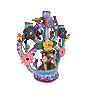 Árbol de la vida no.1 - tree of life candle holder from mexico