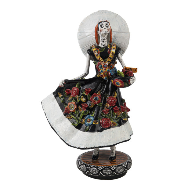 Catrina Tehuana - traditional figure from Mexico with Talavera motif