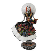 Catrina Tehuana - traditional figure from Mexico with Talavera motif
