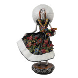 Catrina Tehuana - traditional figure from Mexico with Talavera motif