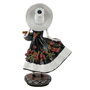 Catrina Tehuana - traditional figure from Mexico with Talavera motif