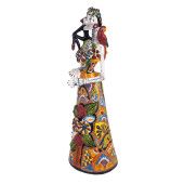 Frida Lisa - traditional figure from Mexico with Talavera motif