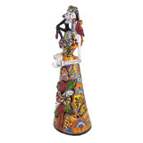 Frida Lisa - traditional figure from Mexico with Talavera motif