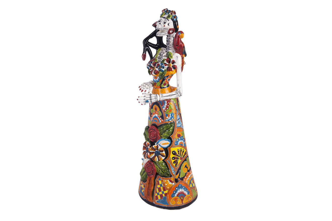Frida Lisa - traditional figure from Mexico with Talavera motif