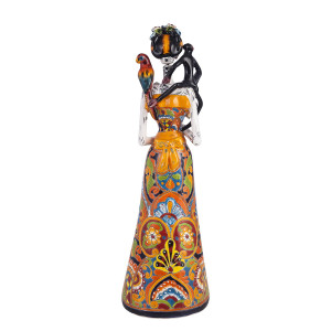 Frida Lisa - traditional figure from Mexico with Talavera motif