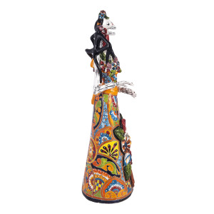 Frida Lisa - traditional figure from Mexico with Talavera motif