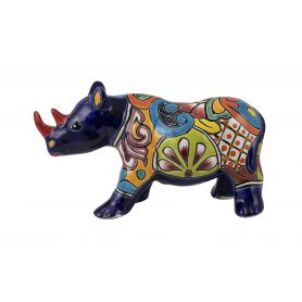 Rino - decorative rhino - ceramic Talavera