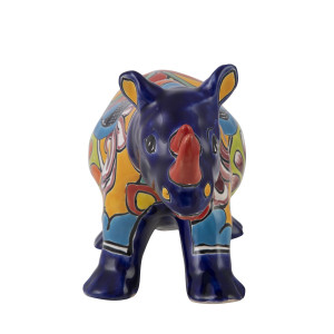 Rino - decorative rhino - ceramic Talavera