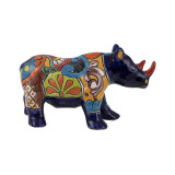 Rino - decorative rhino - ceramic Talavera