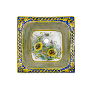 Campo di girasoli - rectangular sink from Italy