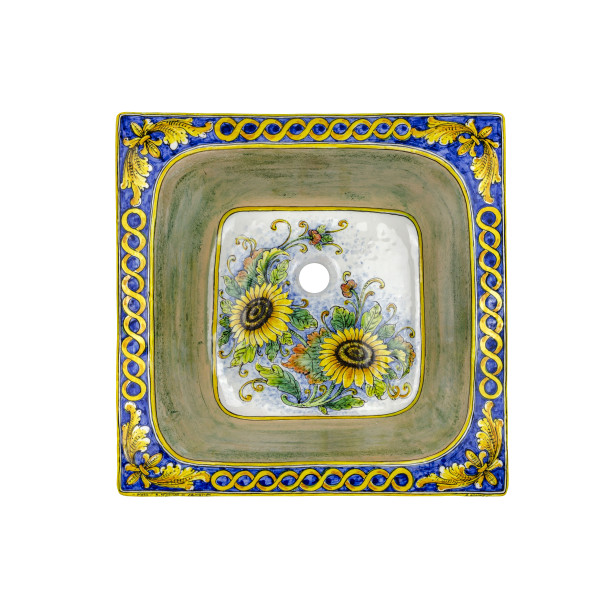 Campo di girasoli - rectangular sink from Italy