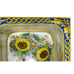Campo di girasoli - rectangular sink from Italy