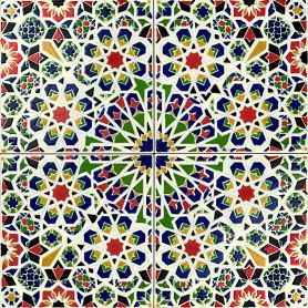 Mattullah - Moroccan ceramic tiles 20x20cm, 12 tiles in set (0,5m2)
