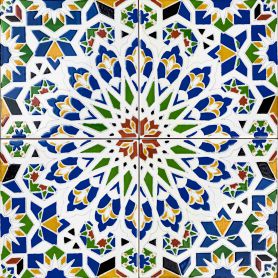 Nazir - Moroccan ceramic tiles 20x20 cm, 12 tiles included (0,5 m2)