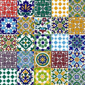 Pazzo - decorative patchwork from Tunisia 10x10 cm, 50 tiles in the box (0,5 m2)