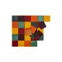 Borgońa - patchwork of single-color tiles - 90 pieces, 1 m2