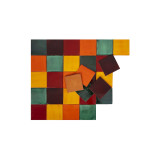 Borgońa - patchwork of single-color tiles - 90 pieces, 1 m2