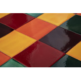 Borgońa - patchwork of single-color tiles - 90 pieces, 1 m2
